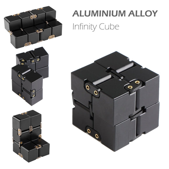 Infinity Cube, Fidget Cube for Adult & Kids (Black)