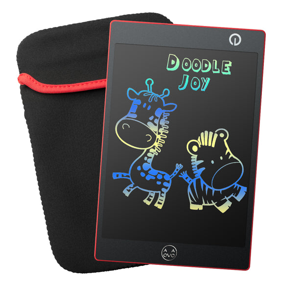 AOVOA Colorful LCD Writing Tablet - Electronic Portable Writing Board, Drawing Board for Kids (Red)