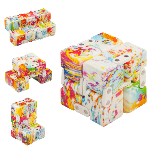 Infinity Rubik's Cube, Fidget Cube for Adult & Kids (Multi-Color)